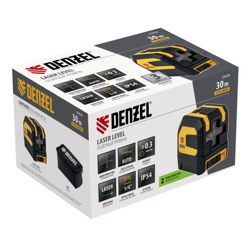 Лазерный уровень LX 03 Green, 30 м, 520 нм, резьба 1/4" Denzel по ценам производителя в Екатеринбурге с доставкой по всей России