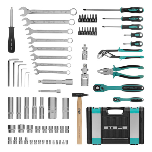 Набор инструментов, 1/2", 1/4", CrV, 12 гранные головки, пластиковый кейс, 76 предметов Stels по ценам производителя в Екатеринбурге с доставкой по всей России