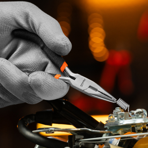 Длинногубцы прямые Mini, 130 мм, никелированные, авторазжим Sparta по ценам производителя в Екатеринбурге с доставкой по всей России