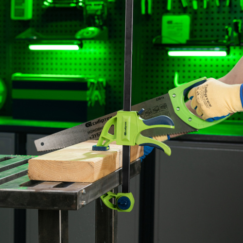 Струбцина F-образная, быстрозажимная, 900 х 70 х 1130 мм, пластиковый корпус, фиксатор, двухкомпонентная рукоятка Сибртех по ценам производителя в Екатеринбурге с доставкой по всей России