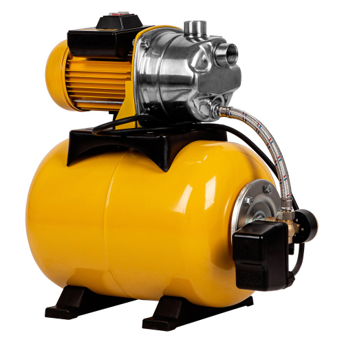 Насосная станция PS1000Х, 1000 Вт, 3500 л/ч, ресивер 24 л, подъем 44 м, нержавейка Denzel по ценам производителя в Екатеринбурге с доставкой по всей России