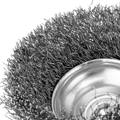 Щетка для дрели, 65 мм, "чашка" со шпилькой, витая проволока Сибртех по ценам производителя в Екатеринбурге с доставкой по всей России