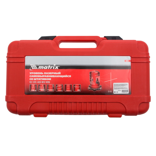Лазерный уровень самовыравнивающийся, 150 мм, штатив 1150 мм, набор в пластиковом кейсе Matrix по ценам производителя в Екатеринбурге с доставкой по всей России