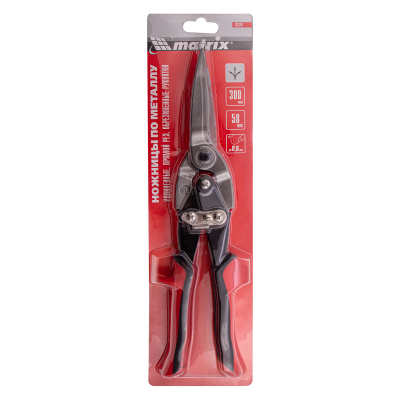 Ножницы по металлу, удлиненные, 285 мм, пряморежущие, обрезиненные рукоятки Matrix по ценам производителя в Екатеринбурге с доставкой по всей России