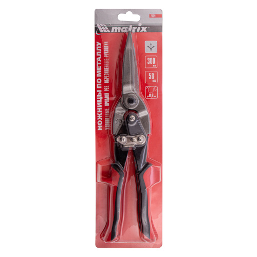 Ножницы по металлу, удлиненные, 285 мм, пряморежущие, обрезиненные рукоятки Matrix по ценам производителя в Екатеринбурге с доставкой по всей России