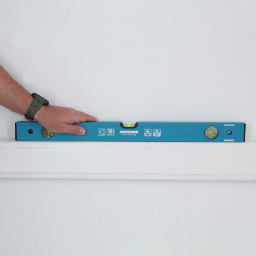 Уровень алюминиевый усиленный, 600 мм, 3 глазка Gross по ценам производителя в Екатеринбурге с доставкой по всей России