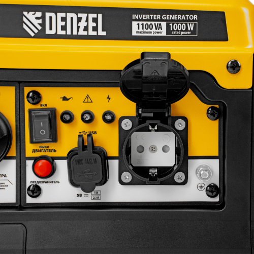 Генератор инверторный GS-1100iF, 1,1 кВт, 230 В, ручной старт DENZEL по ценам производителя в Екатеринбурге с доставкой по всей России