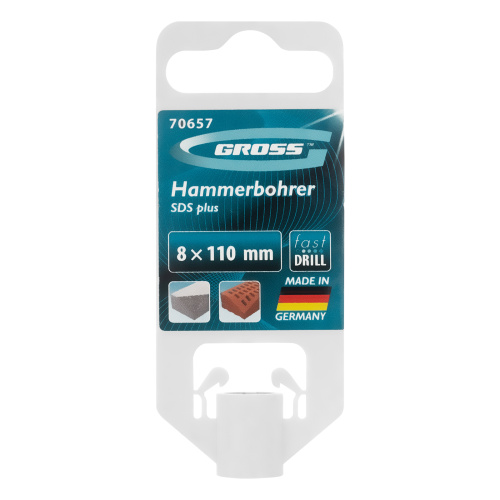 Бур по бетону Pro, 8 x 110 мм, SDS Plus Gross по ценам производителя в Екатеринбурге с доставкой по всей России
