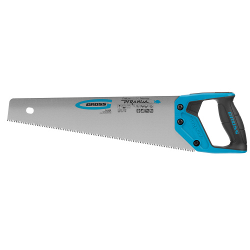 Ножовка по дереву "Piranha", 400 мм, 7-8 TPI, зуб-3D, каленый зуб, двухкомпонентная рукоятка Gross по ценам производителя в Екатеринбурге с доставкой по всей России