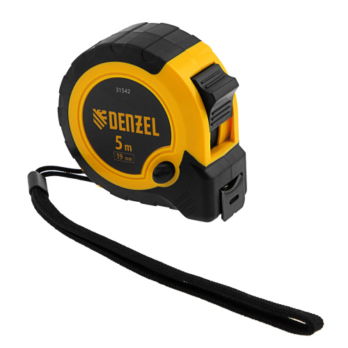 Рулетка 5м х 19мм, двухкомп. корпус, кнопка-пауза Denzel по ценам производителя в Екатеринбурге с доставкой по всей России