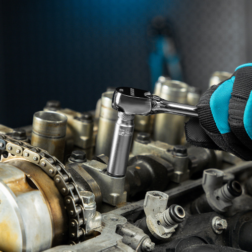 Ключ-трещотка 1/4", CrV, 120 зубьев, цельнометаллический, хром Gross по ценам производителя в Екатеринбурге с доставкой по всей России