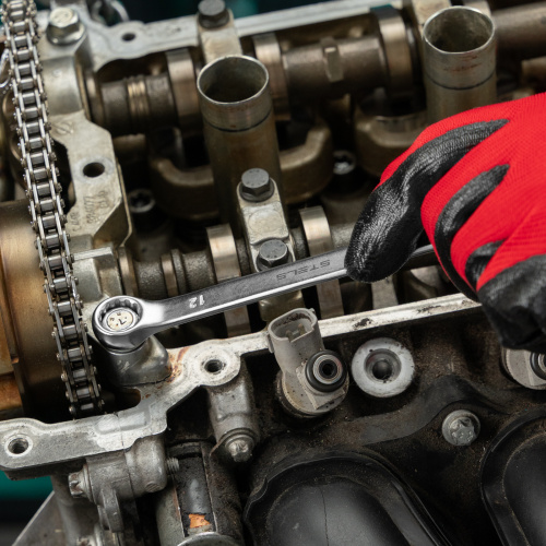 Ключ комбинированный, 12 мм, CrV, матовый хром Stels по ценам производителя в Екатеринбурге с доставкой по всей России