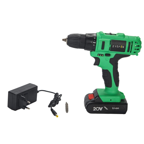 Аккумуляторная дрель-шуруповерт Zitrek Green 20-Li Plus, 20В, 2х2.0 Ач по ценам производителя в Екатеринбурге с доставкой по всей России