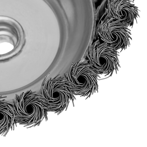 Щетка для УШМ, 150 мм, М14, "чашка", крученая проволока 0.5 мм Matrix по ценам производителя в Екатеринбурге с доставкой по всей России