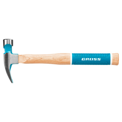 Молоток-гвоздодер, 280 г, угол 75, магнит, обрезиненная рукоятка American hickory GROSS по ценам производителя в Екатеринбурге с доставкой по всей России