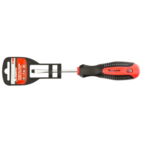 Отвертка Fusion, SL5 х 75 мм, CrV, трехкомпонентная рукоятка "Anti slip" Matrix по ценам производителя в Екатеринбурге с доставкой по всей России