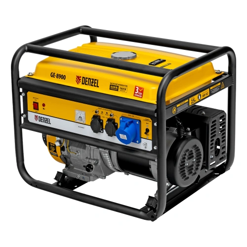Генератор бензиновый GE 8900, 8.5 кВт, 220 В/50 Гц, 25 л, ручной старт Denzel по ценам производителя в Екатеринбурге с доставкой по всей России