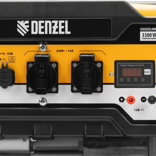 Генератор бензиновый PS-33E, 3.3 кВт, 230В, 15 л, электростартер Denzel по ценам производителя в Екатеринбурге с доставкой по всей России