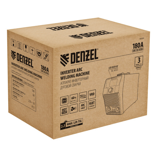 Аппарат инвертор. дуговой сварки SDR-185 Ultra, 180 А, ПВ 60% Denzel по ценам производителя в Екатеринбурге с доставкой по всей России