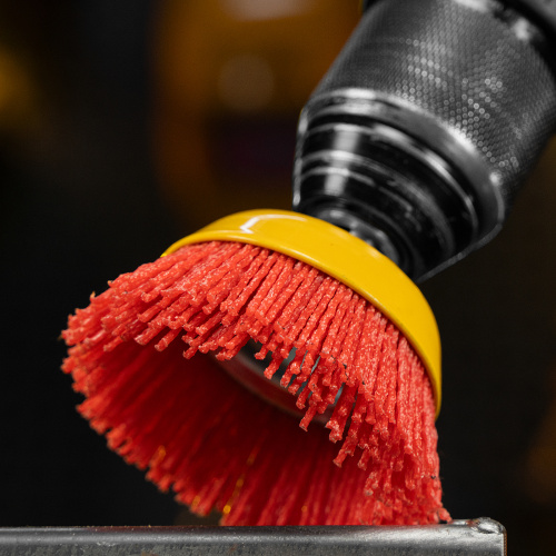 Щетка для дрели, 75 мм, Чашка, со шпилькой, нейлоновая щетина Denzel по ценам производителя в Екатеринбурге с доставкой по всей России