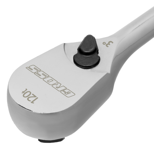 Ключ-трещотка 1/2", CrV, 120 зубьев, цельнометаллический, хром Gross по ценам производителя в Екатеринбурге с доставкой по всей России