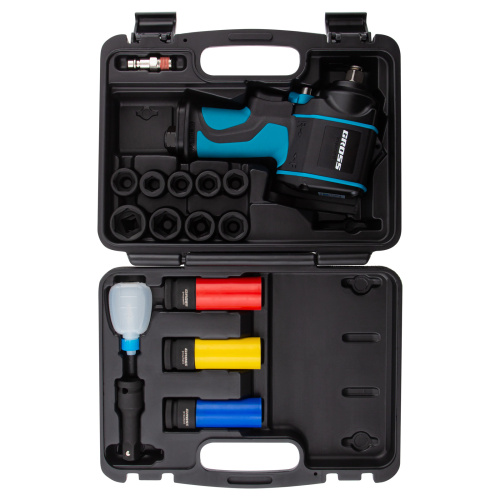 Гайковерт пневматический ударный G985K2, 1/2, 610Нм 9000 об/мин, с набором 17 предметов Gross по ценам производителя в Екатеринбурге с доставкой по всей России