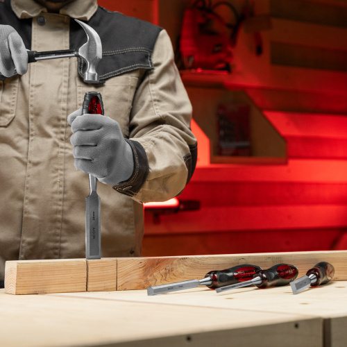 Набор долот-стамесок плоских "Тигровый глаз", 4 шт, 6-12-18-24 мм Matrix по ценам производителя в Екатеринбурге с доставкой по всей России