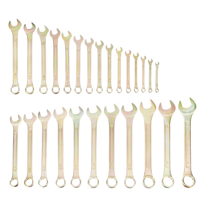 Набор ключей комбинированный 6-32 мм, 26 шт, желтый цинк Сибртех по ценам производителя в Екатеринбурге с доставкой по всей России