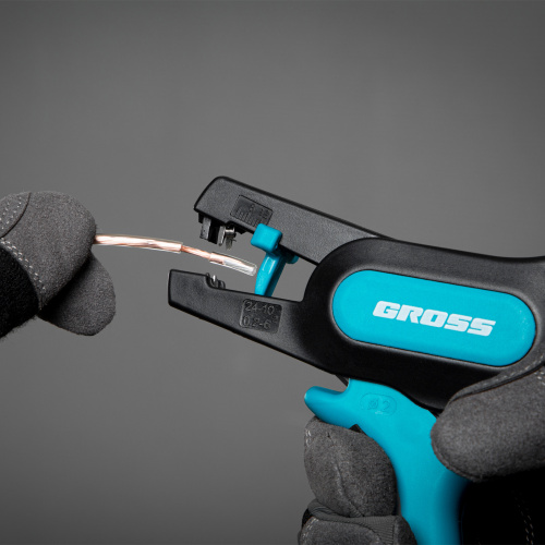 Щипцы для зачистки электропроводов 0.2-6 мм2 (10-24 AWG) лезвие: нержавеющая сталь Gross по ценам производителя в Екатеринбурге с доставкой по всей России