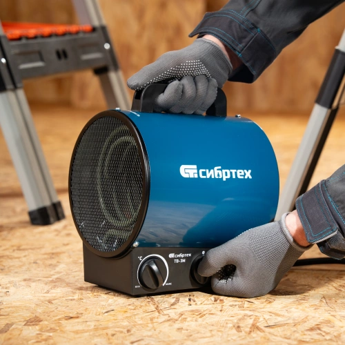 Тепловая пушка ТВ-3М (тепловентилятор), 230 В, 3 режима: вентилятор/1500 Вт /3000 Вт Сибртех по ценам производителя в Екатеринбурге с доставкой по всей России