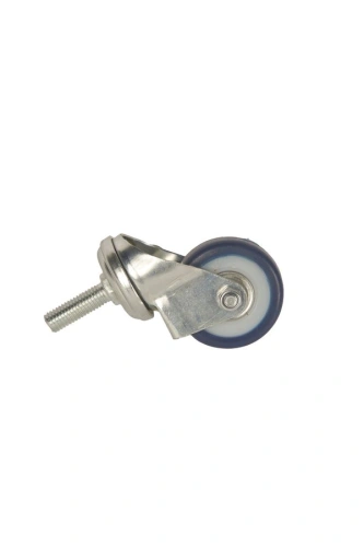 Колесо аппаратное поворотное SCtv 25 50 мм с болтом (синяя резина) по ценам производителя в Екатеринбурге с доставкой по всей России