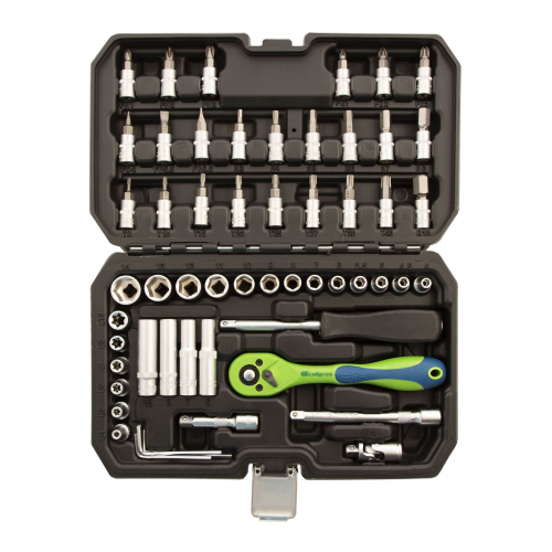 Набор инструментов 56 предметов, CrV, 1/4" Сибртех по ценам производителя в Екатеринбурге с доставкой по всей России