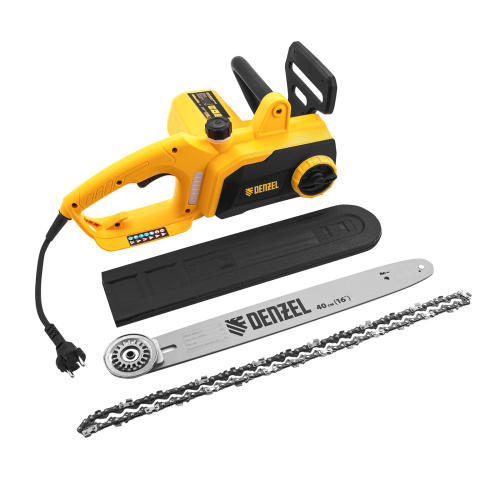 Пила цепная электрическая EDS-1800P, 1.8 кВт,поперечная, шина 40 см, шаг 3/8, паз 1.3 мм, 57 звеньев Denzel по ценам производителя в Екатеринбурге с доставкой по всей России