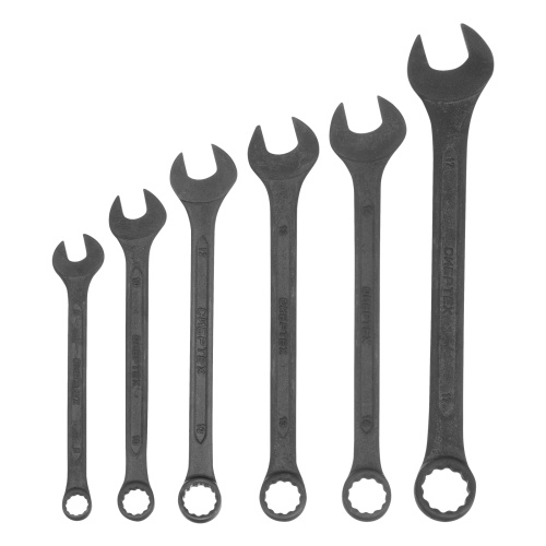 Набор ключей комбинированных, 8 - 17 мм, 6 шт., CrV, фосфатированные Сибртех по ценам производителя в Екатеринбурге с доставкой по всей России