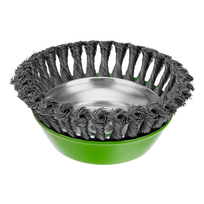 Щетка для УШМ, 150 мм, М14, "чашка", крученая проволока 0.5 мм Сибртех по ценам производителя в Екатеринбурге с доставкой по всей России