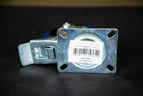 Колесо поворотное резина SRCLb 42 100 мм с тормозом (N) по ценам производителя в Екатеринбурге с доставкой по всей России