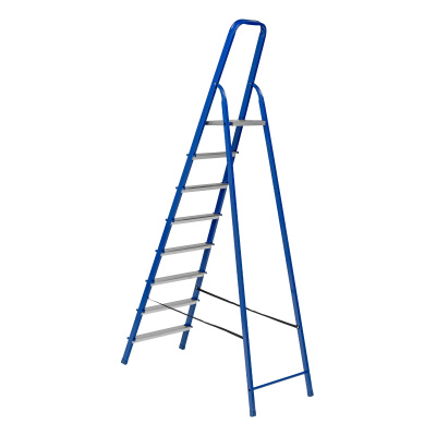 Стремянка, 8 ступеней, стальной профиль, алюминиевые ступени Сибртех по ценам производителя в Екатеринбурге с доставкой по всей России