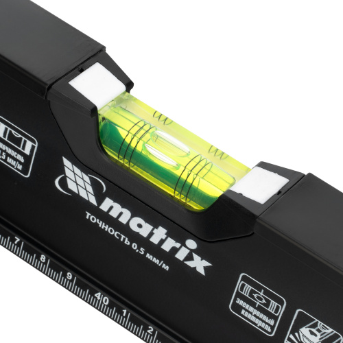 Уровень алюминиевый, усиленный, фрезерованный, 3 глазка, двухкомпонентные рукоятки, 800 мм Matrix по ценам производителя в Екатеринбурге с доставкой по всей России