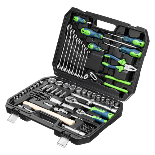 Набор инструментов, 1/2", 1/4", пластиковый кейс 76 предметов Сибртех по ценам производителя в Екатеринбурге с доставкой по всей России