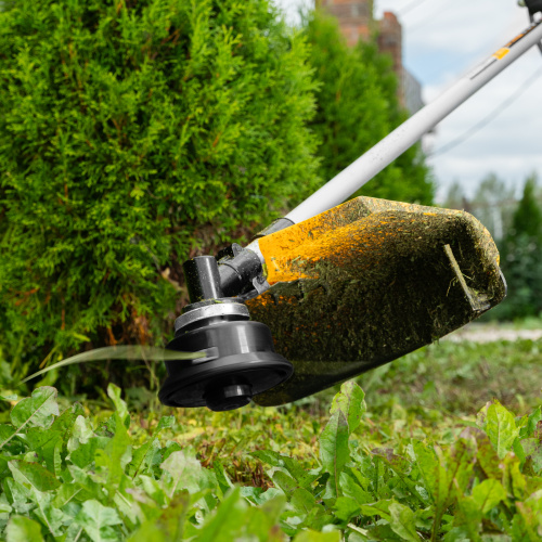 Триммер бензиновый DT-43E, 43 см3, неразъемная штанга, электростартер, состоит из 2 частей Denzel по ценам производителя в Екатеринбурге с доставкой по всей России