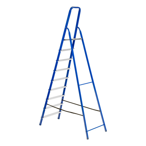 Стремянка, 9 ступеней, стальной профиль, алюминиевые ступени Сибртех по ценам производителя в Екатеринбурге с доставкой по всей России