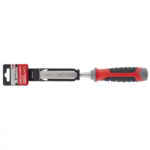 Долото-стамеска, 18 мм, 60 CrV, трехкомпонентная обрезиненная рукоятка Matrix по ценам производителя в Екатеринбурге с доставкой по всей России