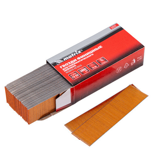 Гвозди финишные, (шпильки) 23GA для пневматического нейлера финишного D 0.64 мм, длина 18 мм, 5000 шт Matrix по ценам производителя в Екатеринбурге с доставкой по всей России