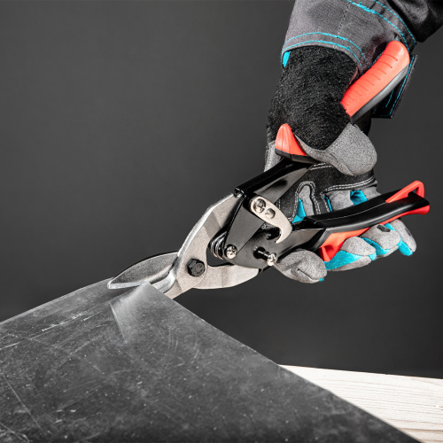 Ножницы по металлу, 250 мм, левые, обрезиненные рукоятки Matrix по ценам производителя в Екатеринбурге с доставкой по всей России