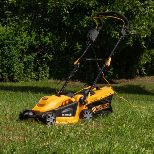 Газонокосилка электрическая GM-1200, 1200 Вт, ширина 32 см, 3 уровня, травосборник 25 л. Denzel по ценам производителя в Екатеринбурге с доставкой по всей России