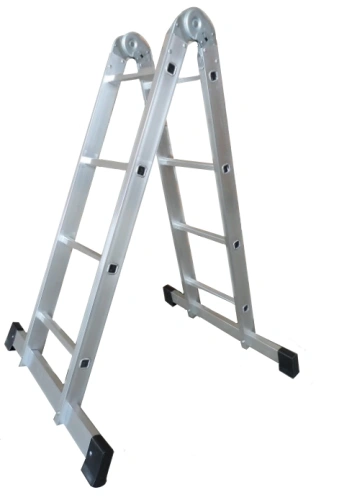 Лестница 2-х секционная алюминиевая шарнирная 2*3 по ценам производителя в Екатеринбурге с доставкой по всей России