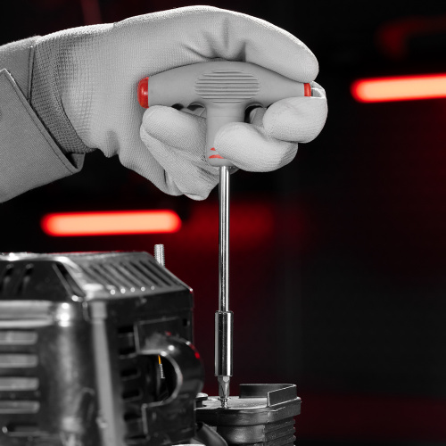 Отвертка с Т-образной эргономичной ручкой и набором бит, 11 шт, CrV Matrix по ценам производителя в Екатеринбурге с доставкой по всей России