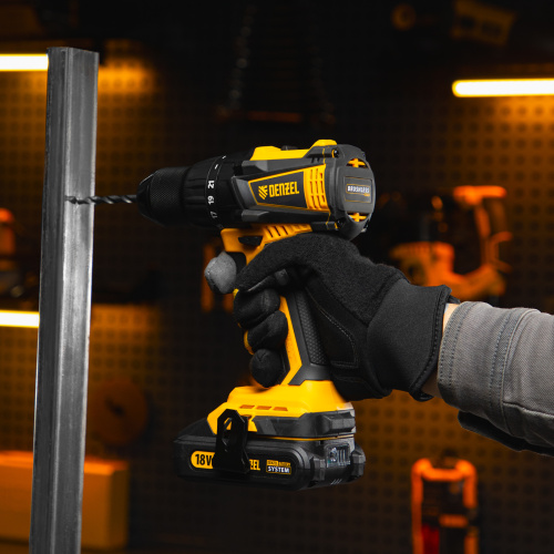 Дрель-шуруповерт аккумуляторная, бесщет. BLDL-IB-18-0, Li-Ion, 18 В Denzel по ценам производителя в Екатеринбурге с доставкой по всей России