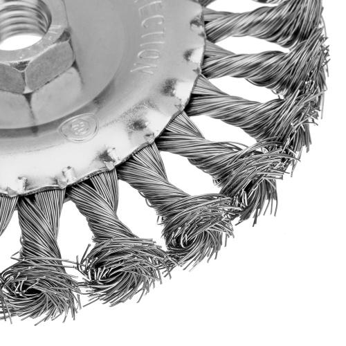 Щетка для УШМ 125 мм, М14, плоская, крученая проволока 0.35 мм Matrix по ценам производителя в Екатеринбурге с доставкой по всей России