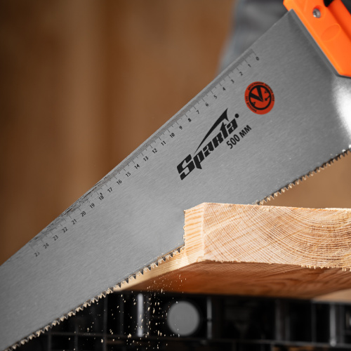 Ножовка по дереву, 500 мм, 7-8 TPI, зуб 2D, каленый зуб, двухкомпонентная рукоятка Sparta по ценам производителя в Екатеринбурге с доставкой по всей России